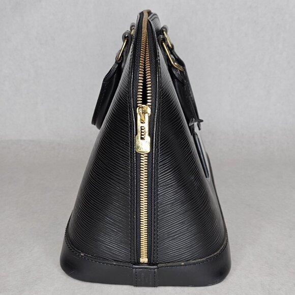 Louis Vuitton Black Epi Leather Alma PM Tote Bag Purse Handbag with COA - Picture 5 of 16